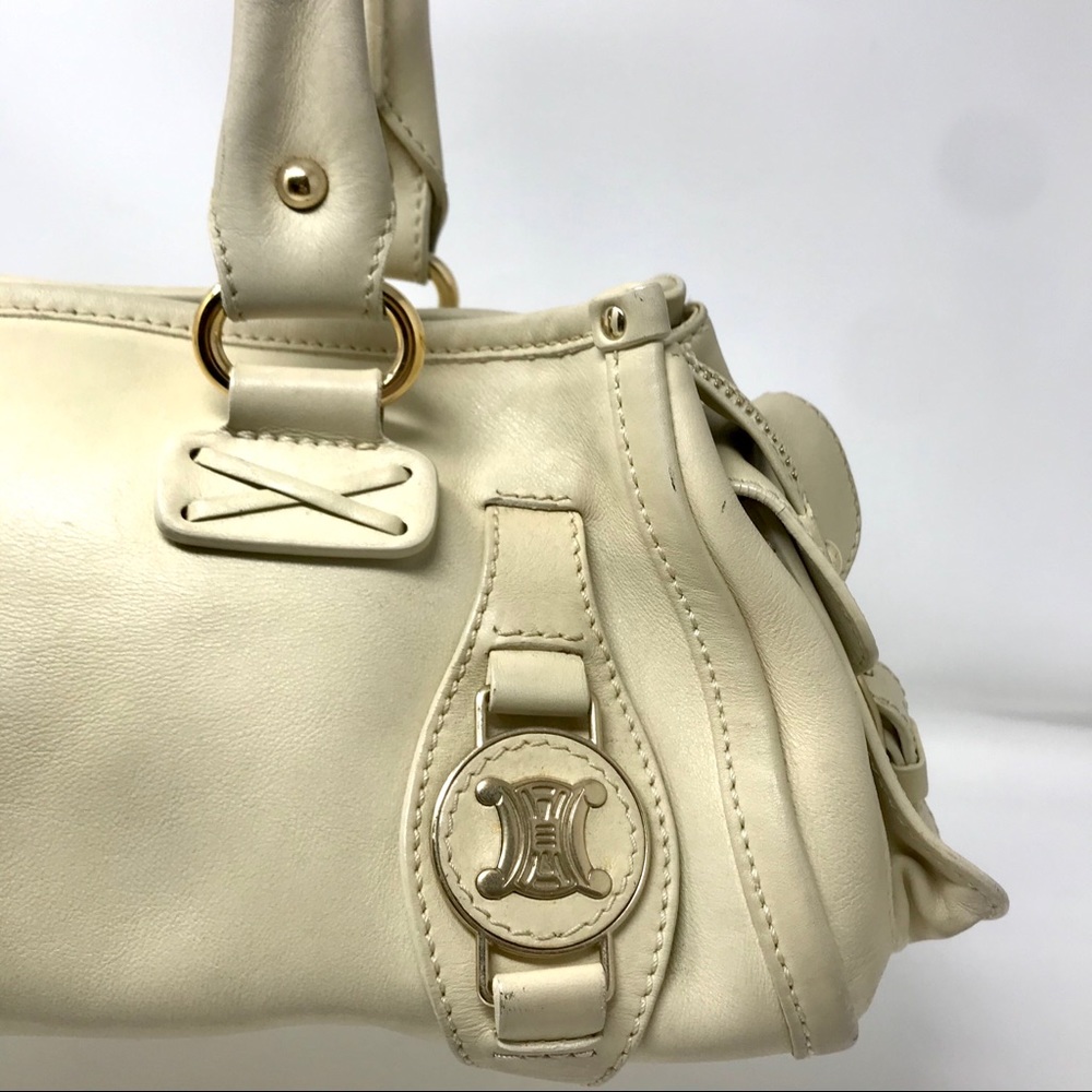 Céline Ivory Calf Boston Bag w/Macadam Hardware - Picture 3 of 11